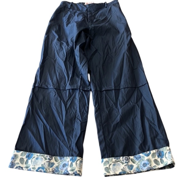 Coming of Age X Liberty London NWOT Navy/Heidi Rose Print Cuff Pants - Small - Picture 3 of 14